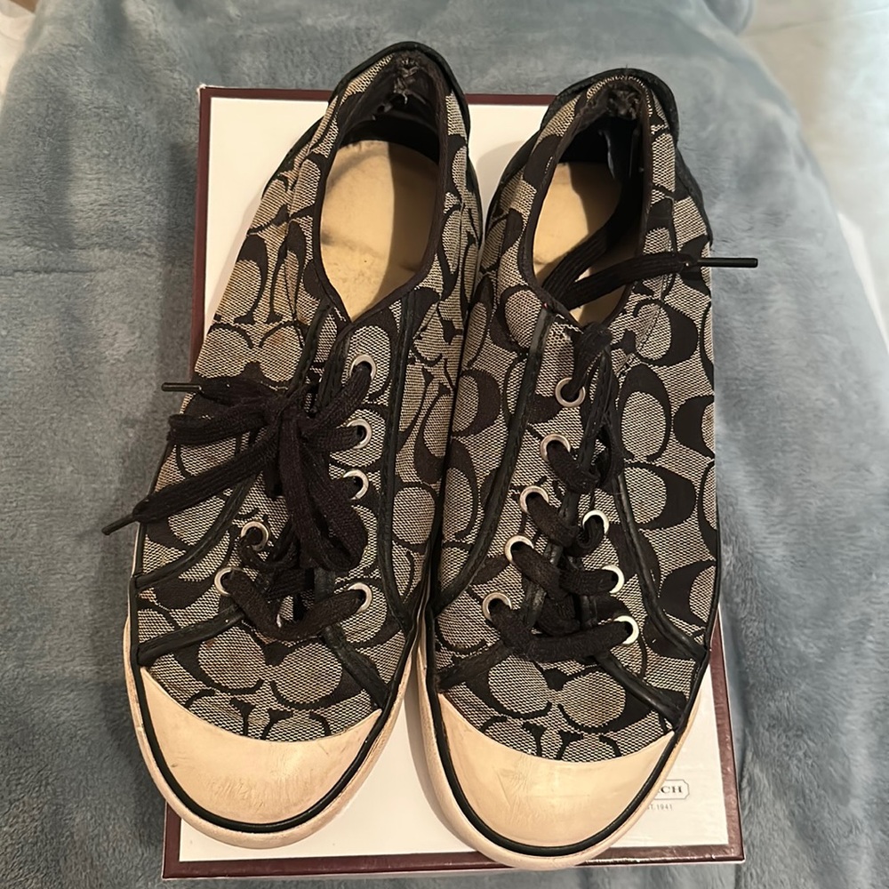 black coach sneakers